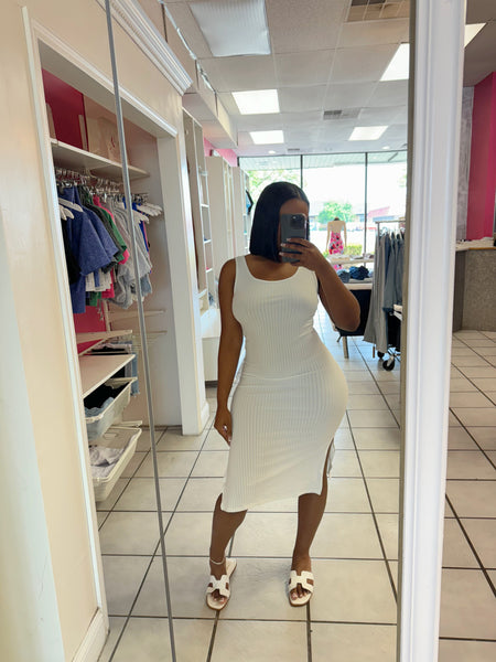 alexis white midi dress Alexis Midi Dress-White – Samira's Closet