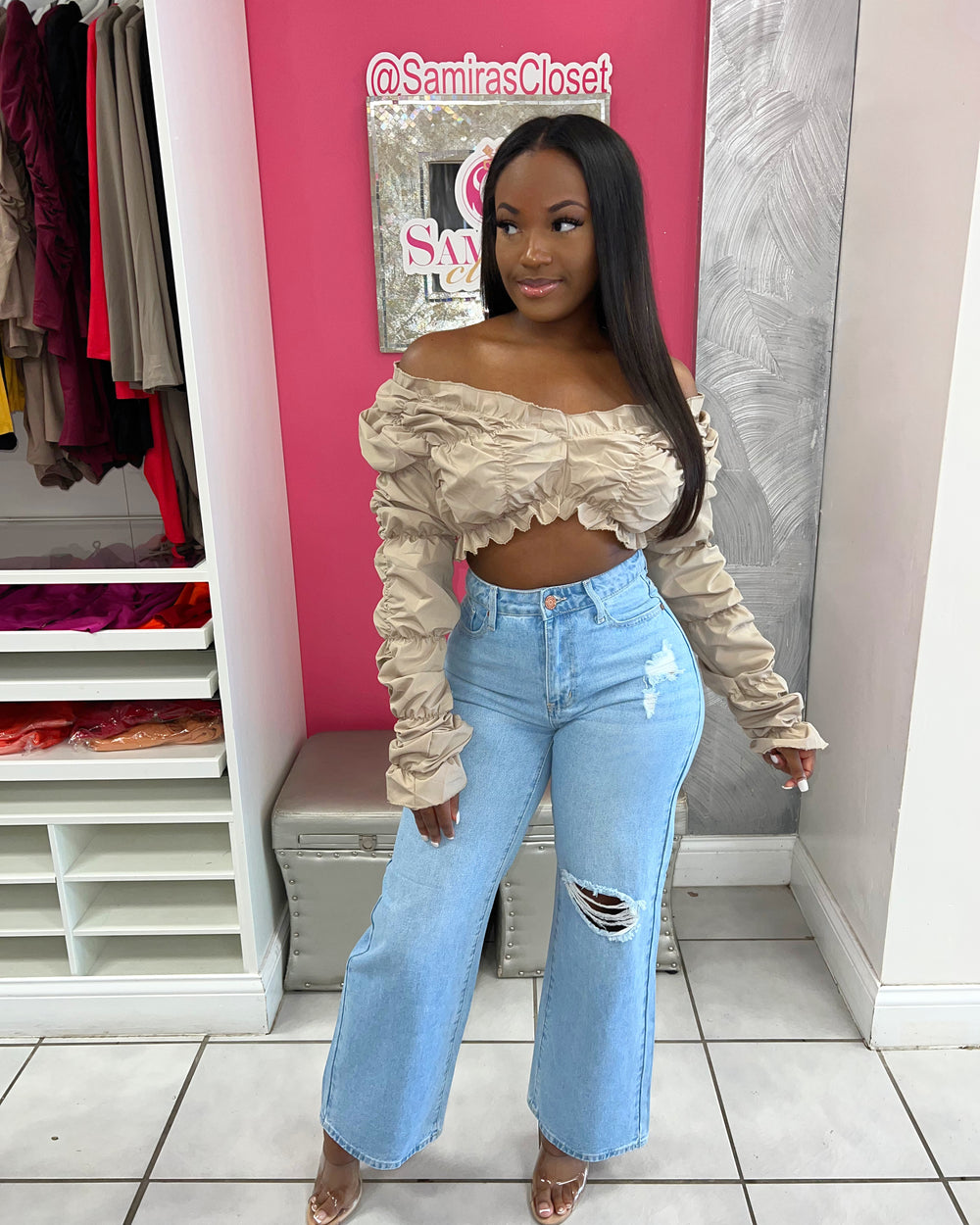 Diva Wide Leg Denim-Light Blue Wash