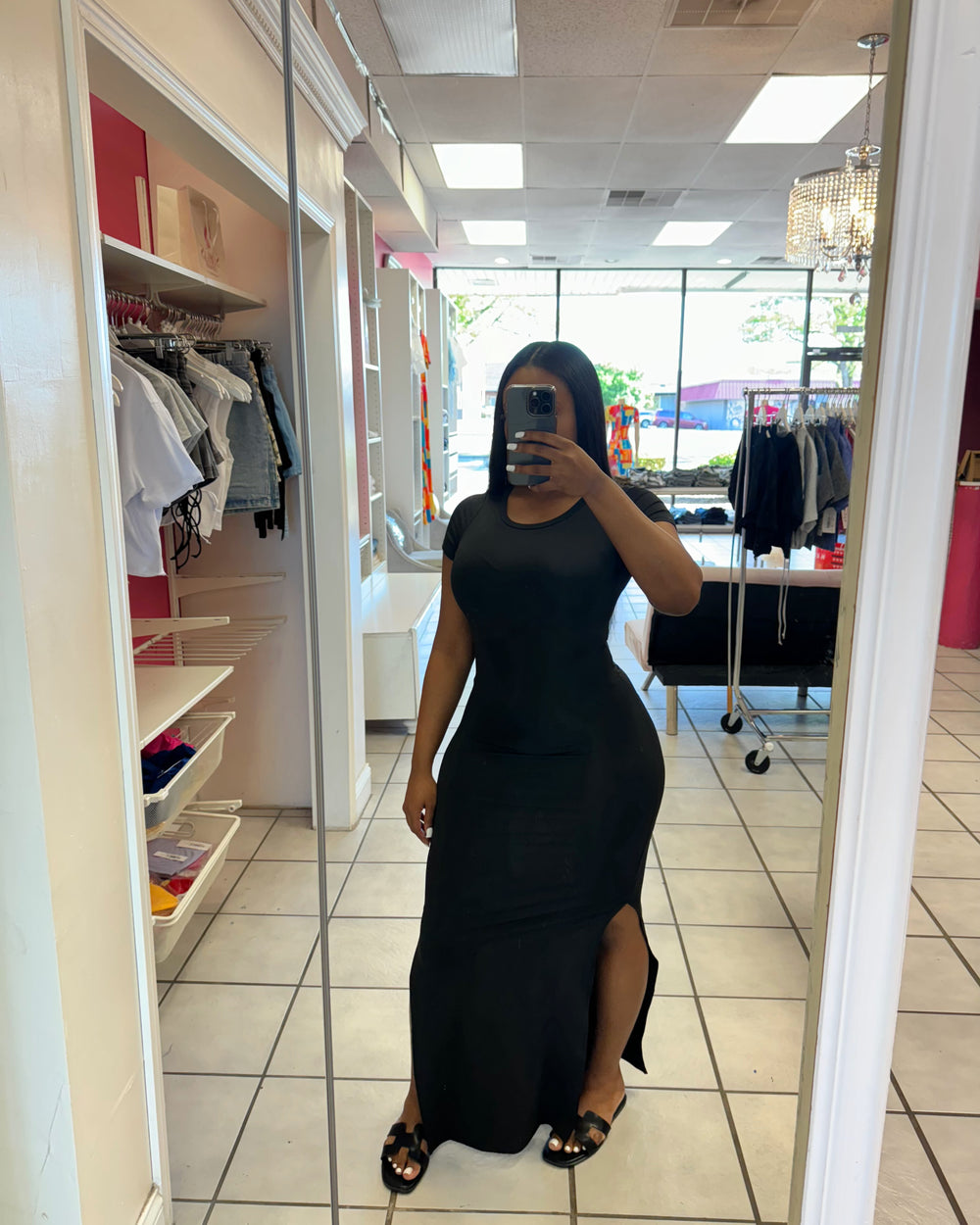 Simple Saturday Maxi Dress-Black