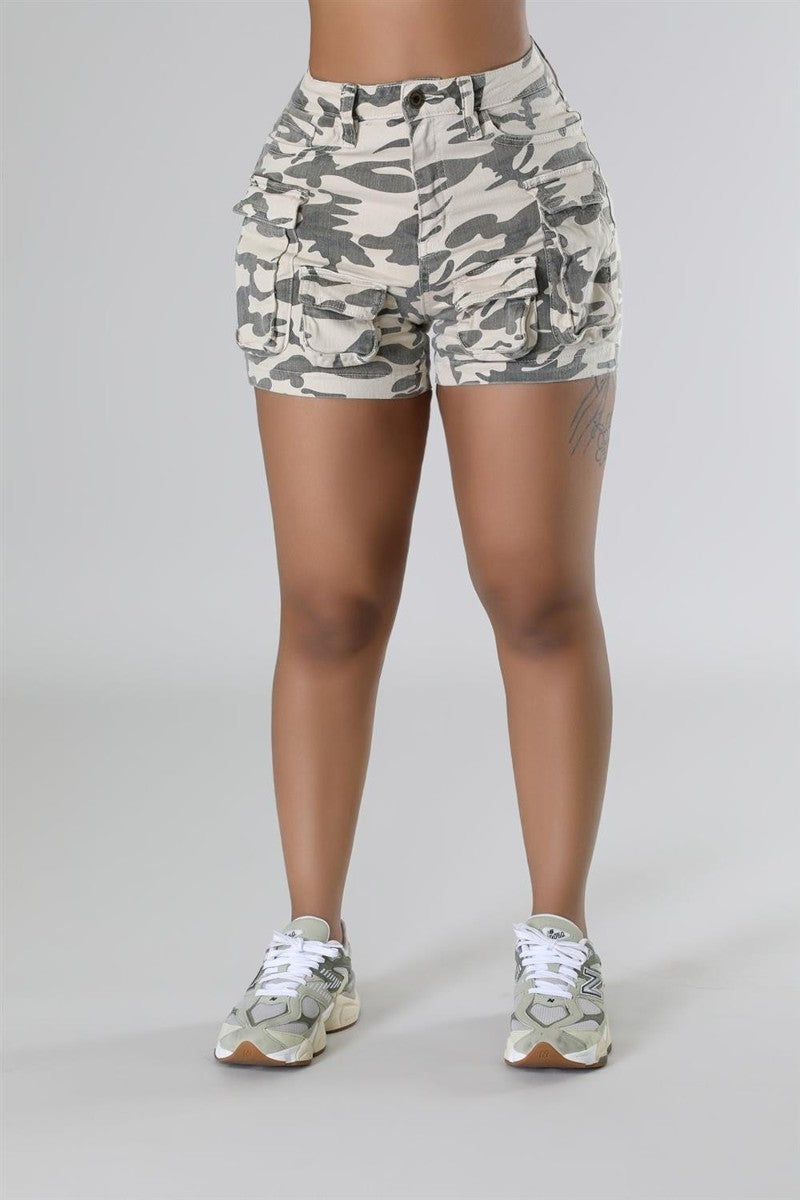 High Status Cargo Shorts-Camo