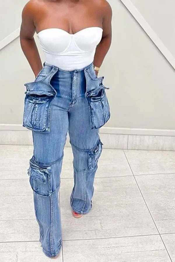 Fly Girl Utility Cargo Jeans