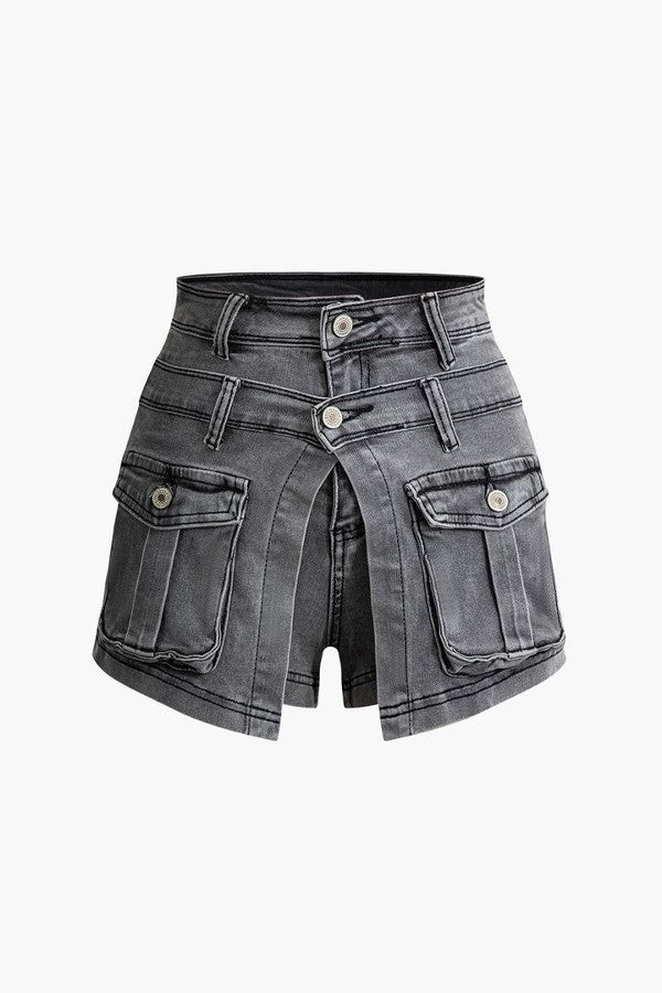 Heat Wave Cargo Shorts-Grey