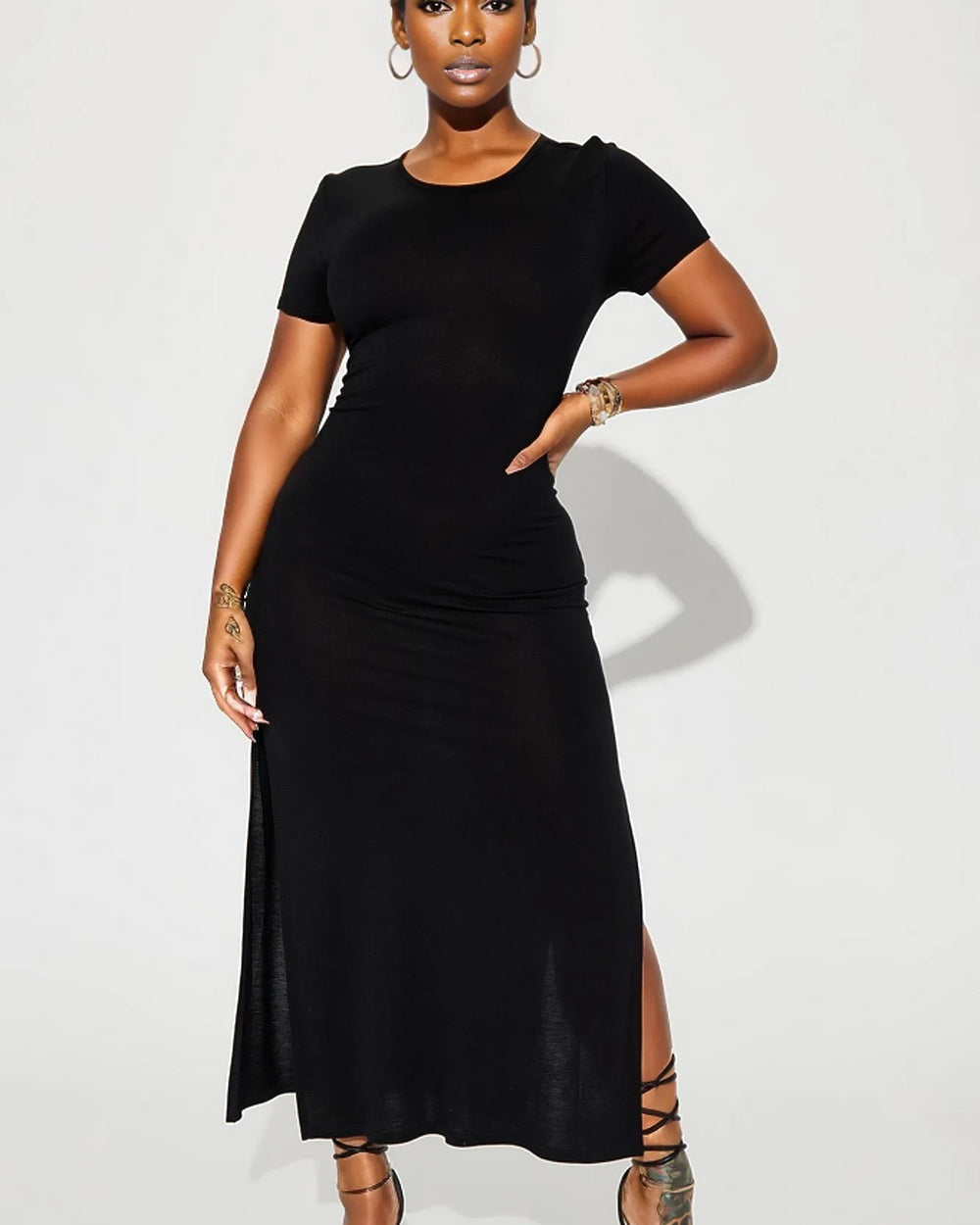 Simple Saturday Maxi Dress-Black