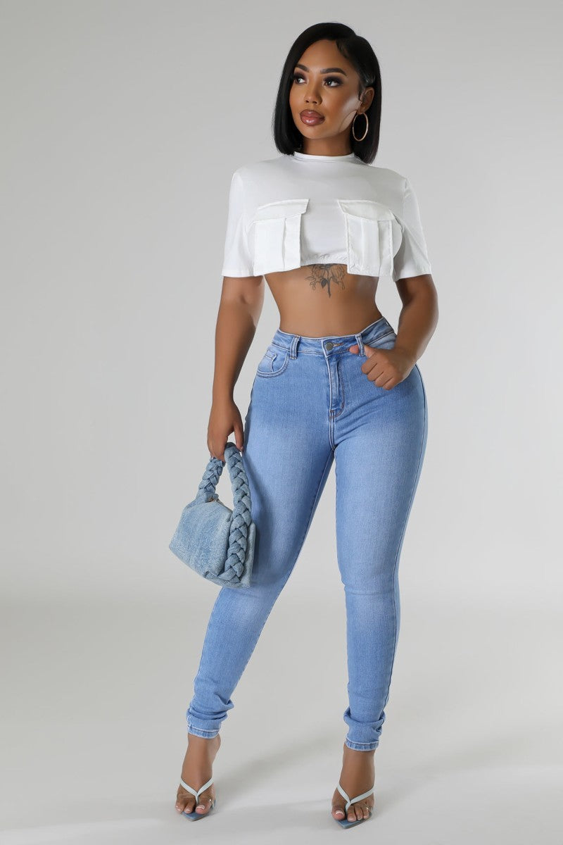 Pocket Full Crop Top