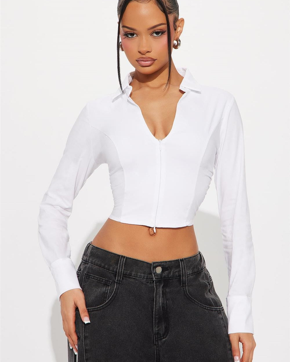 Tease Zip Up Top