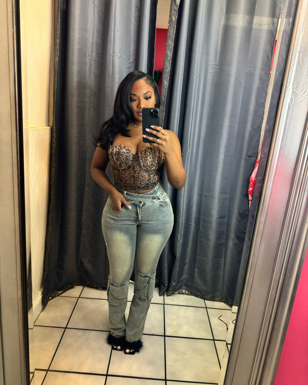 Roxy Leopard Corset Top