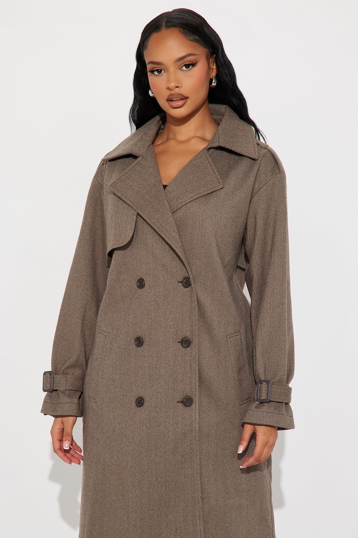 Downtown Trench Coat-Taupe