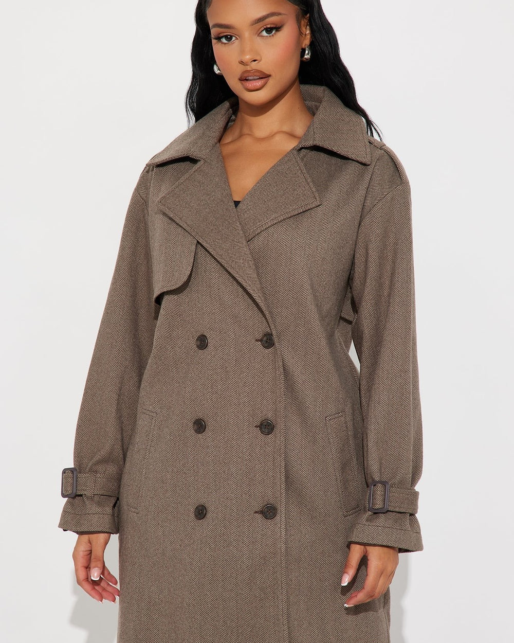 Downtown Trench Coat-Taupe