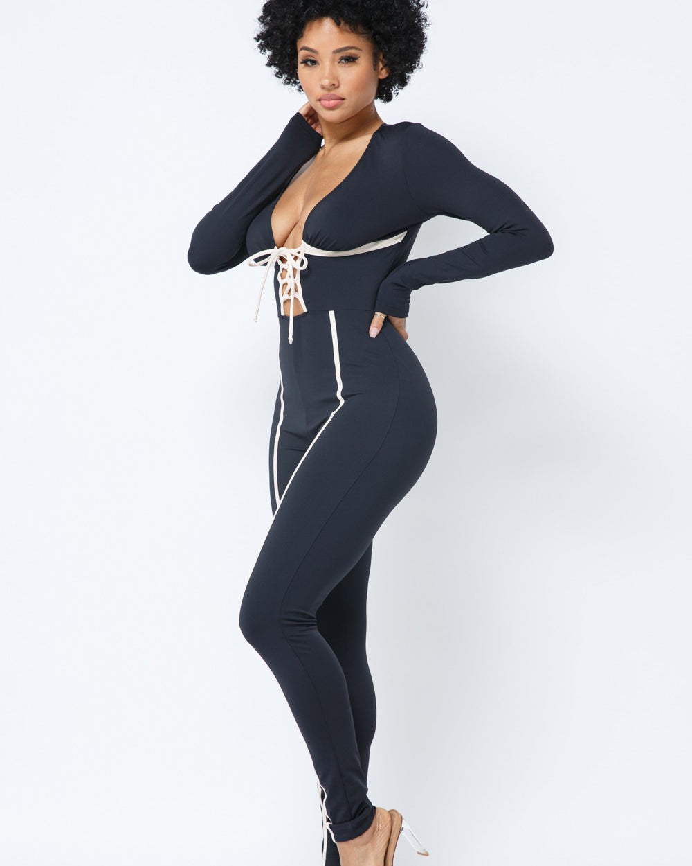 Lana Lace-Up Jumpsuit