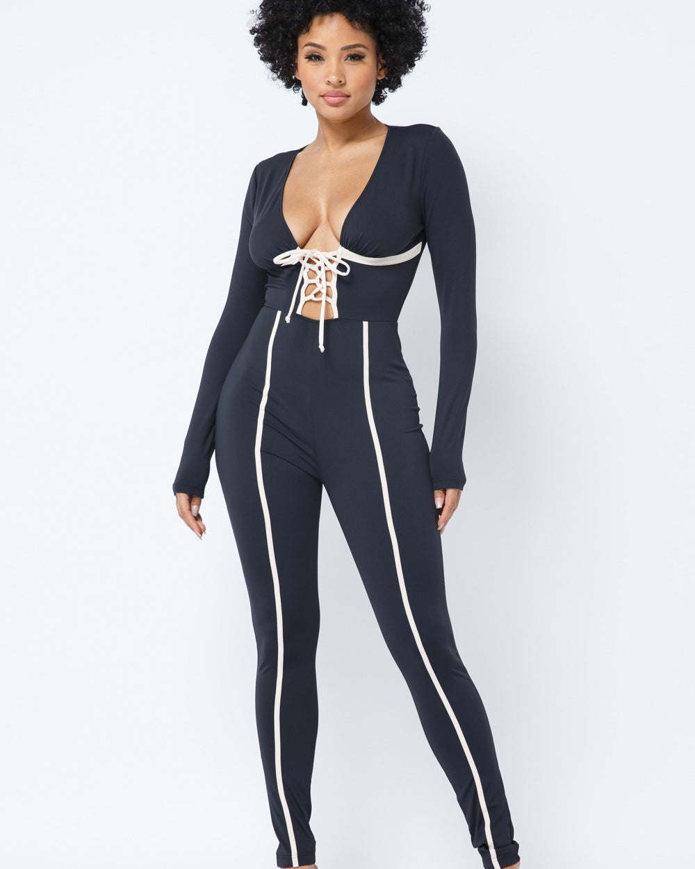 Lana Lace-Up Jumpsuit