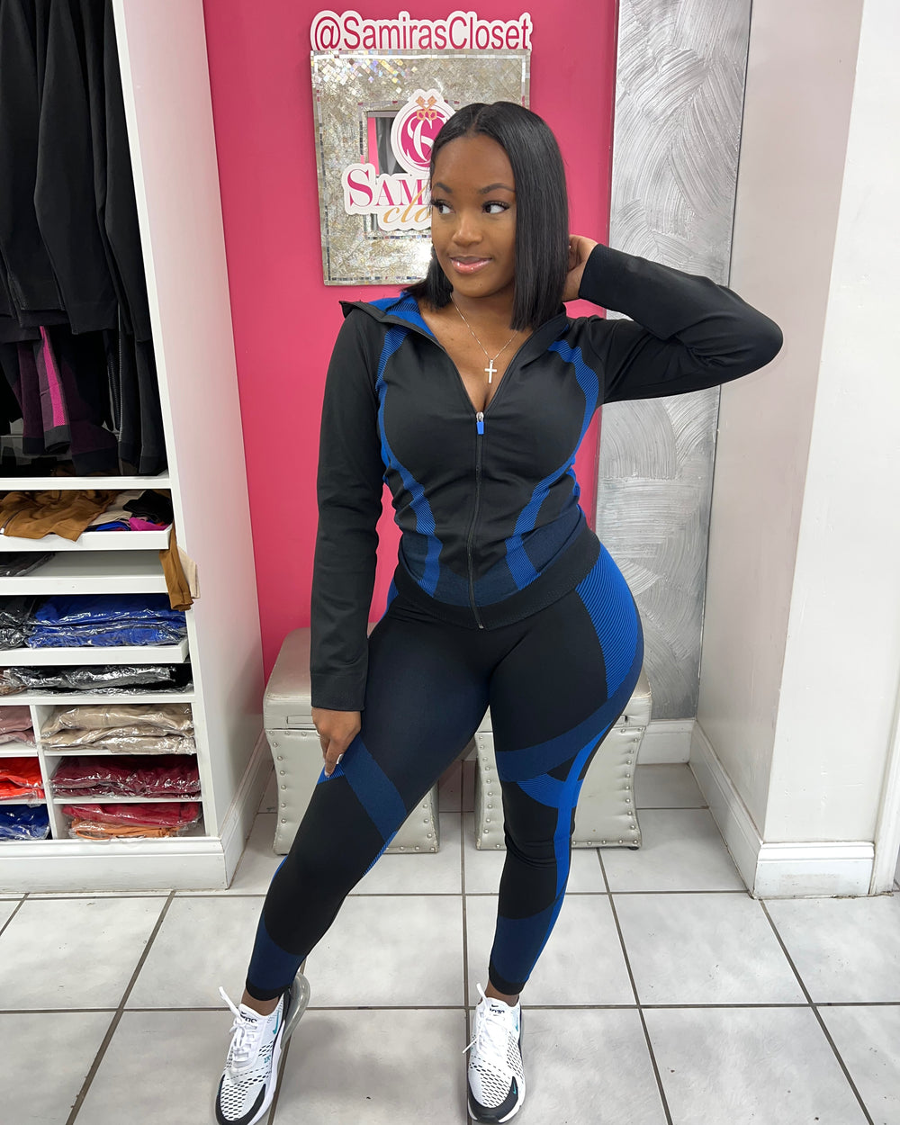 Workout Legging Set-Blue