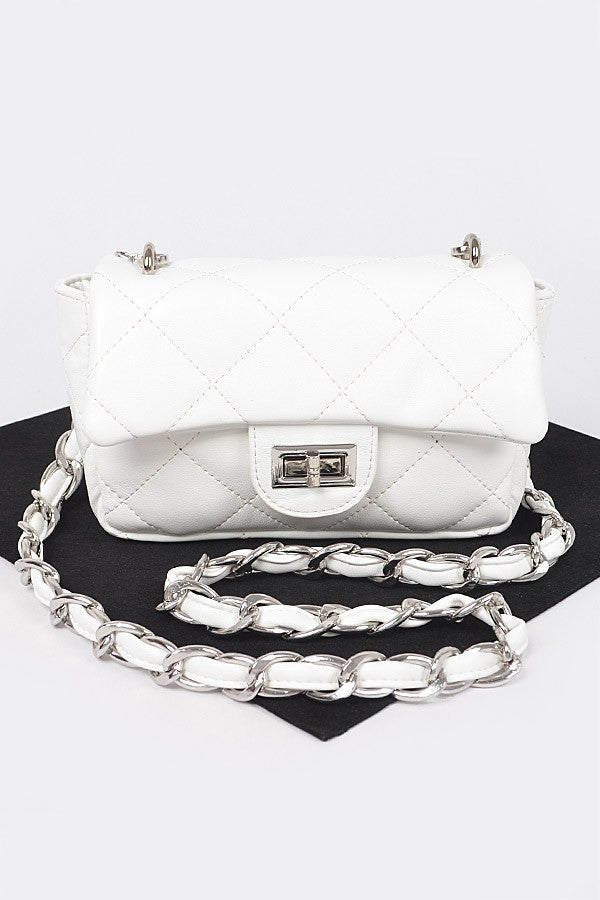 Quilted Flap Chain Bag