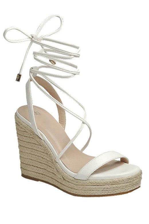 Shay Wedge Heels - White