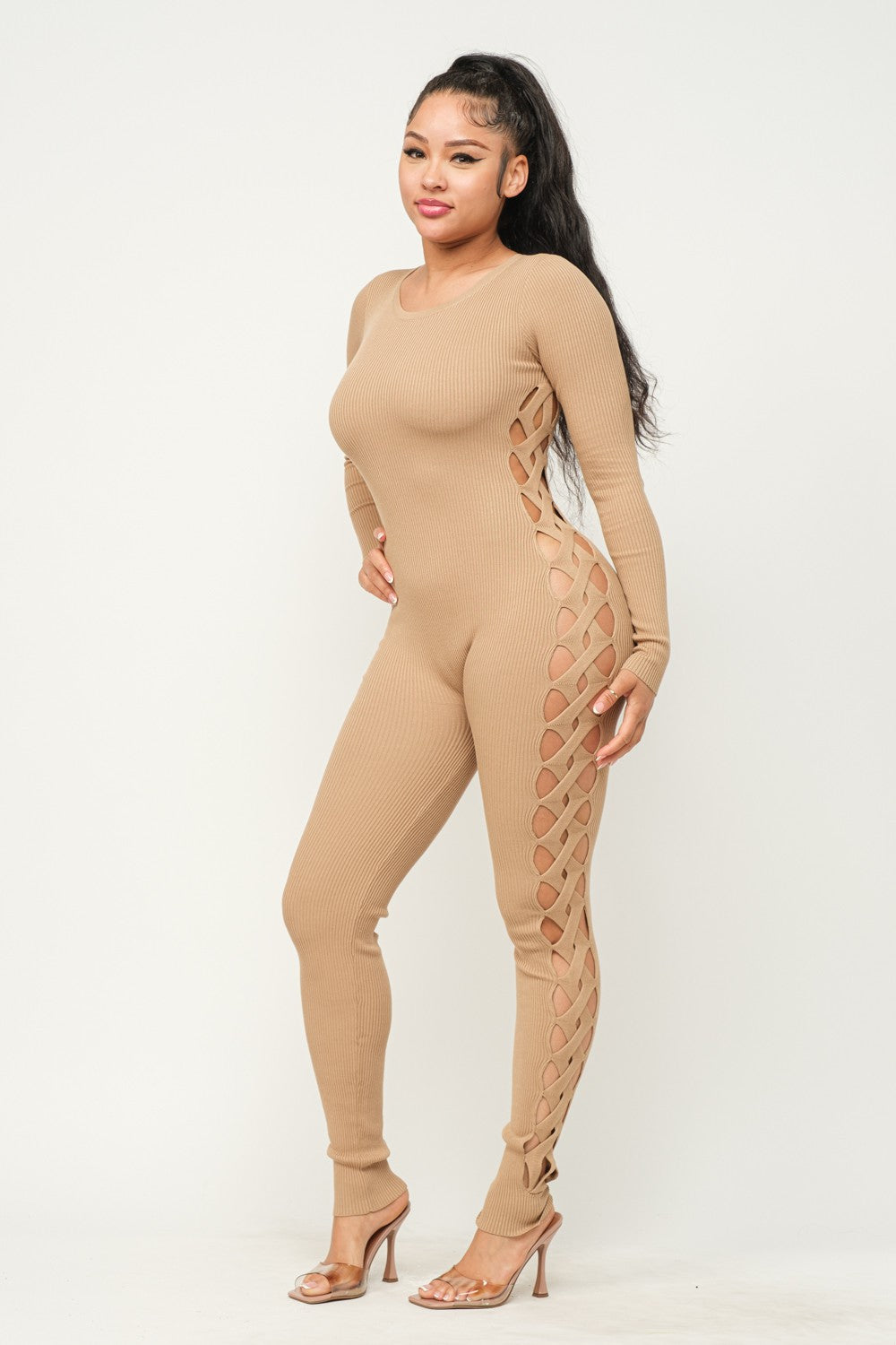 Victoria Lace-Up Jumpsuit