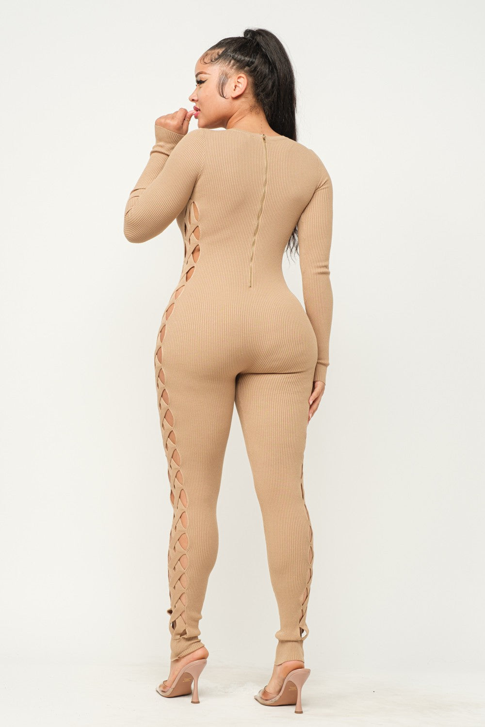 Victoria Lace-Up Jumpsuit