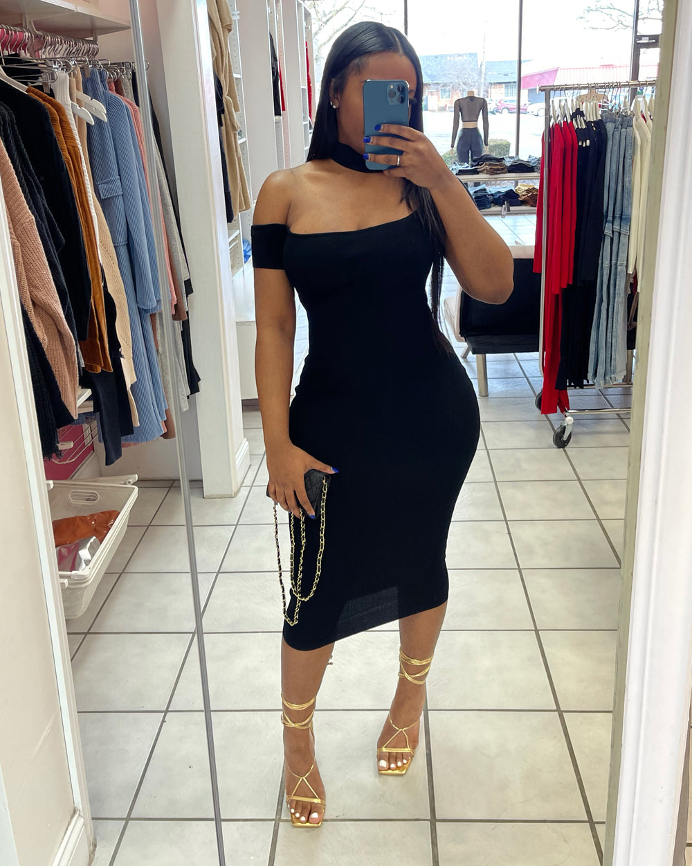 Night In Paris Midi Dress
