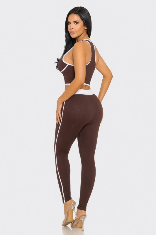 Power Play Active Set-Chocolate Brown