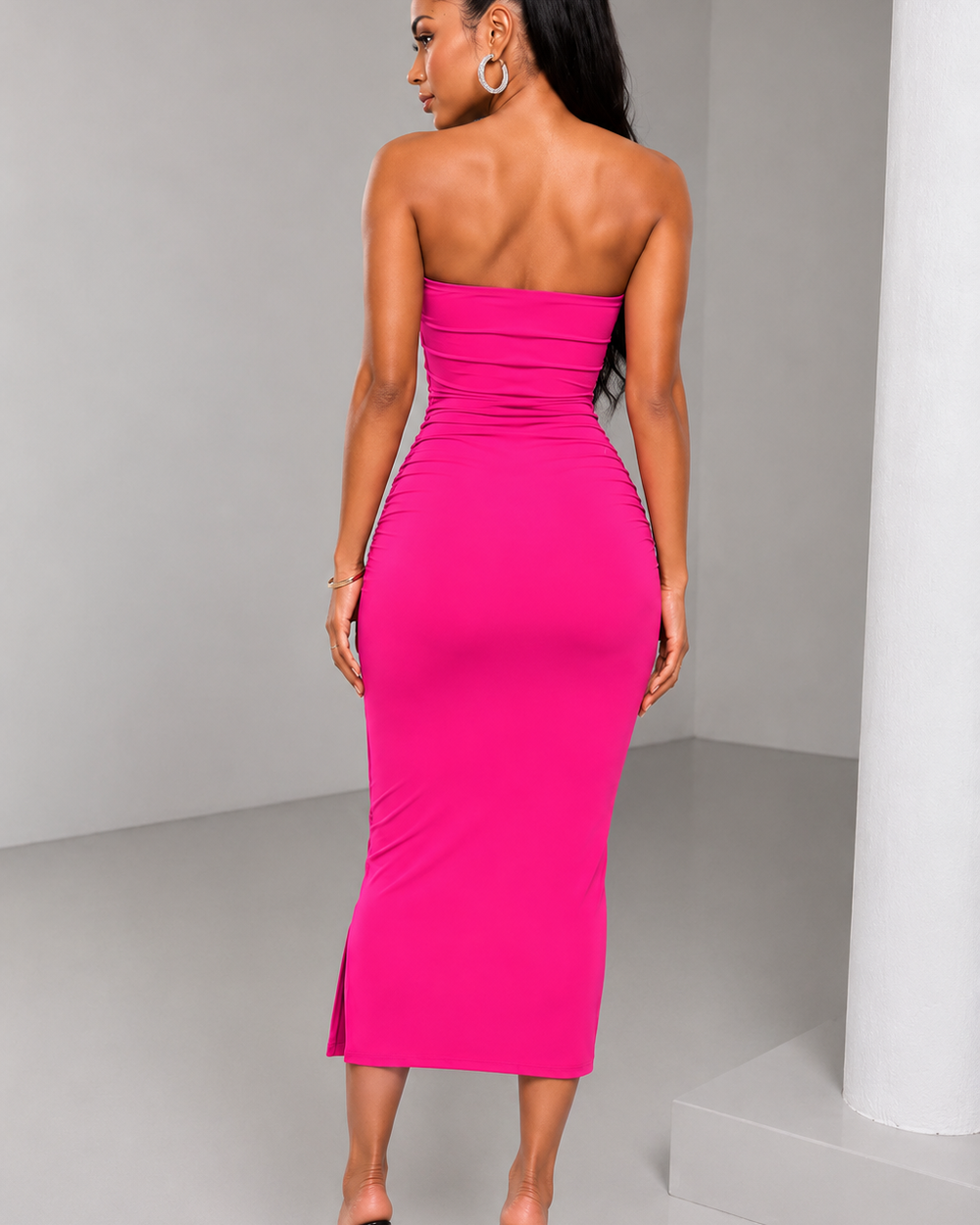 Summer Essential Bodycon Dress-Pink