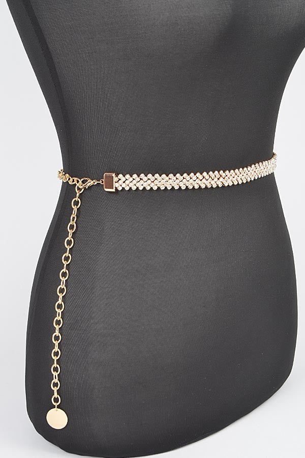 Diamond Chain Belt-Gold