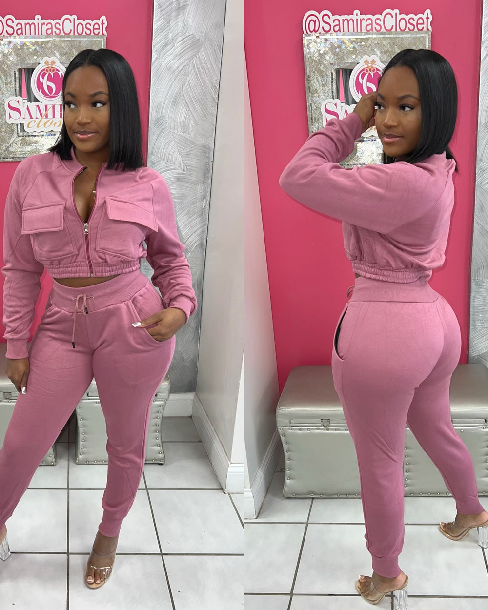 On The Go Jogger Set-Mauve