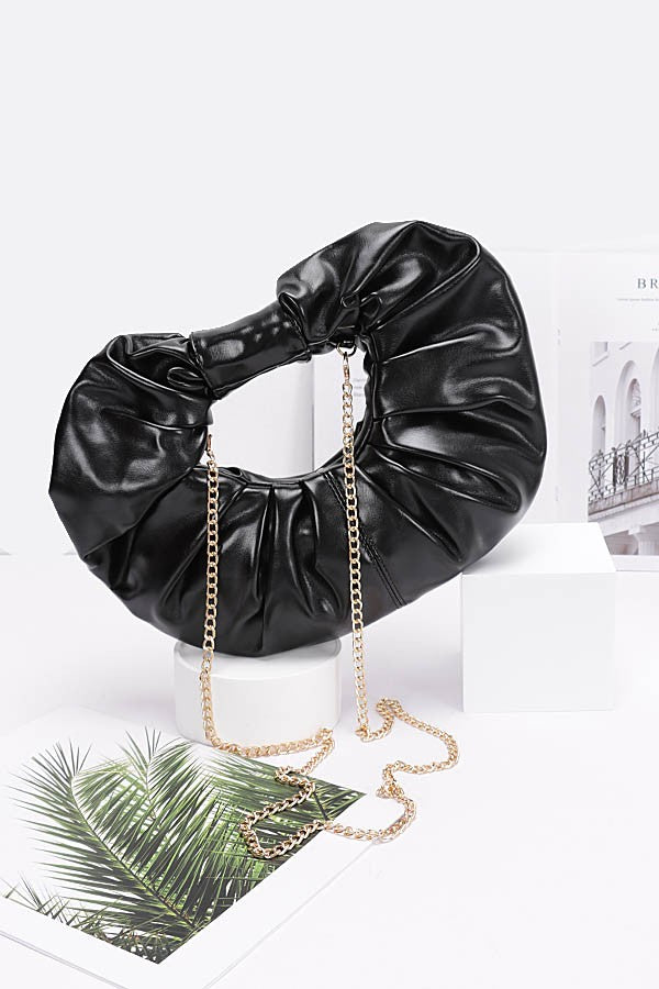 Metallic Hobo Bag w/Chain