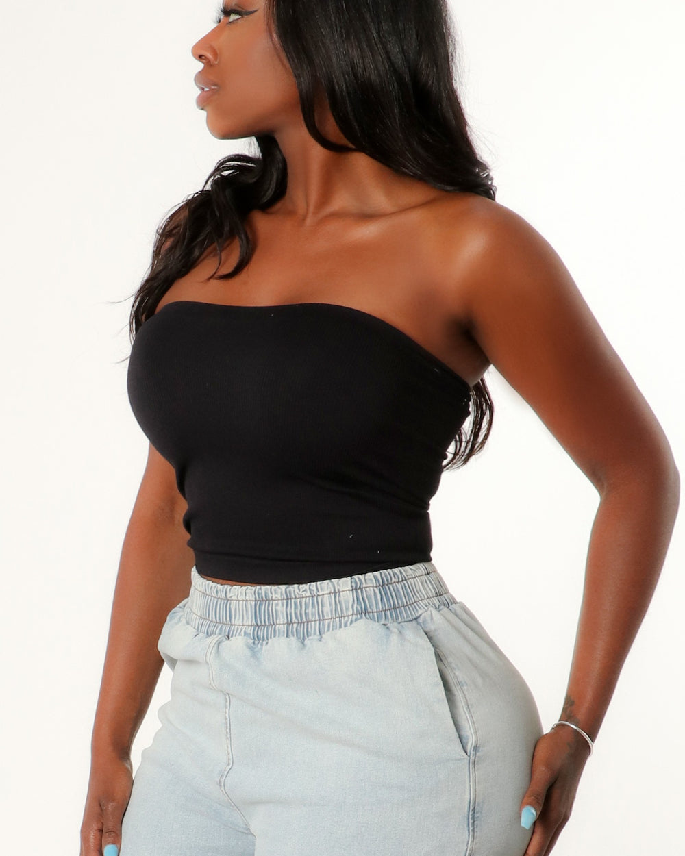 Everyday Basic Tube Top-Black