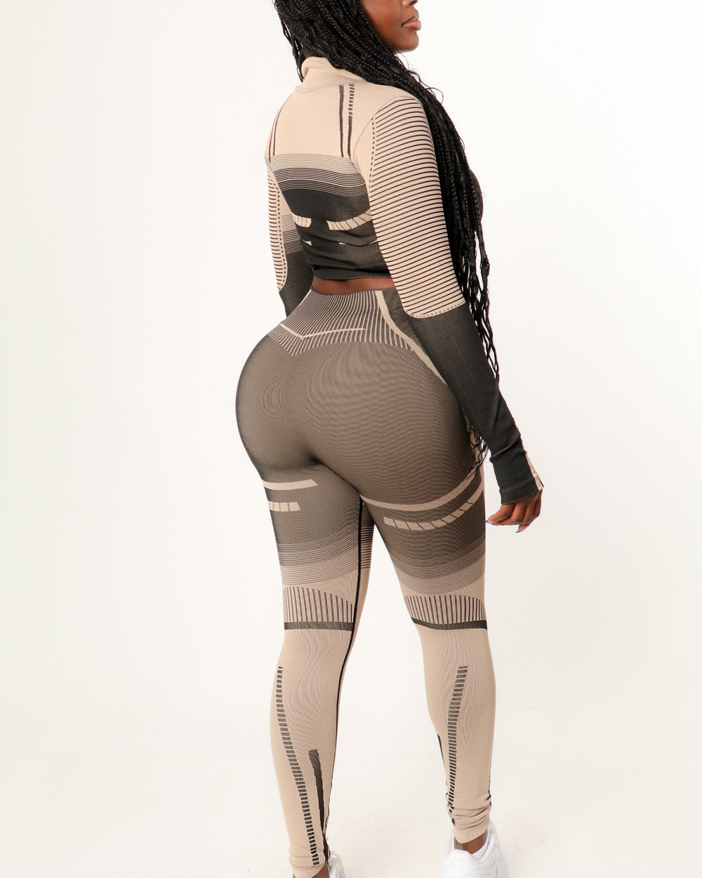 Retro Legging Set-Khaki