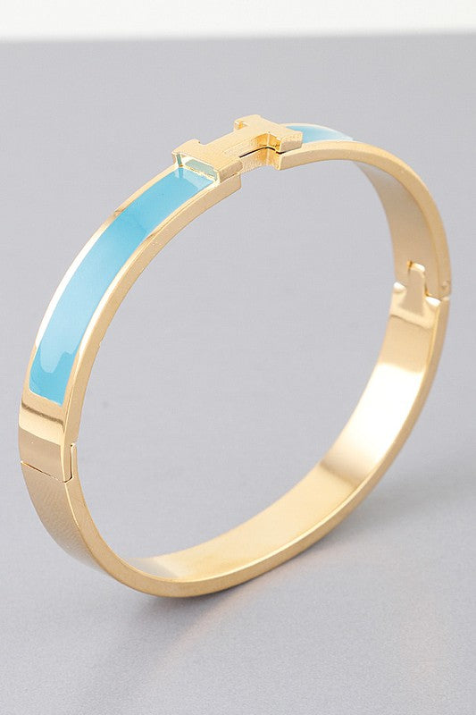 H Cuff Bracelet - Turquoise