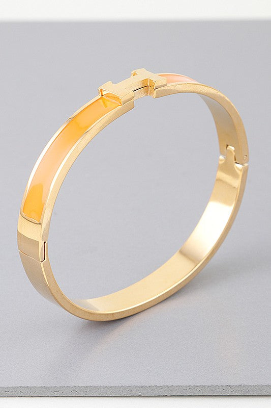 H Cuff Bracelet - Orange