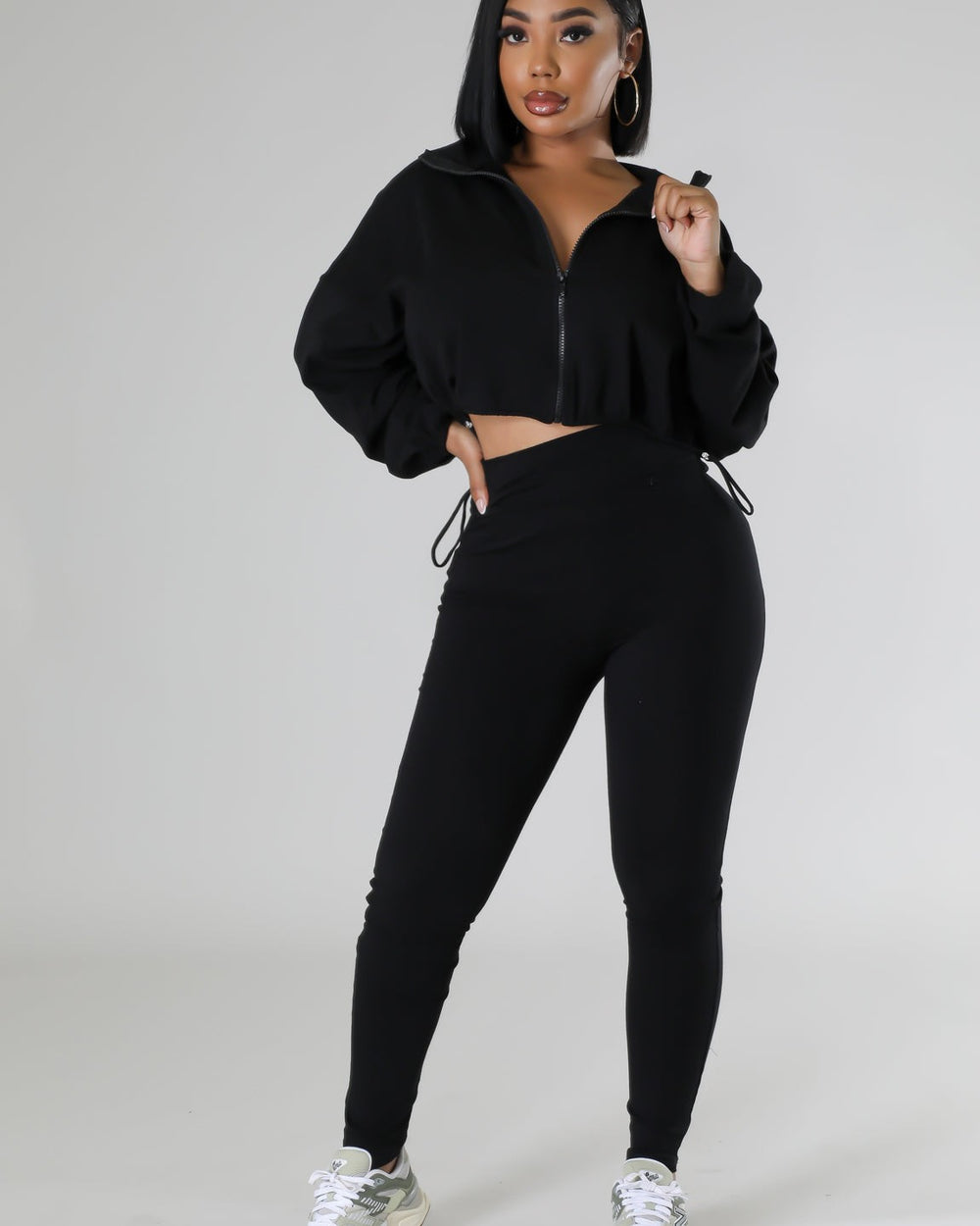 Winter Break Legging Set-Black