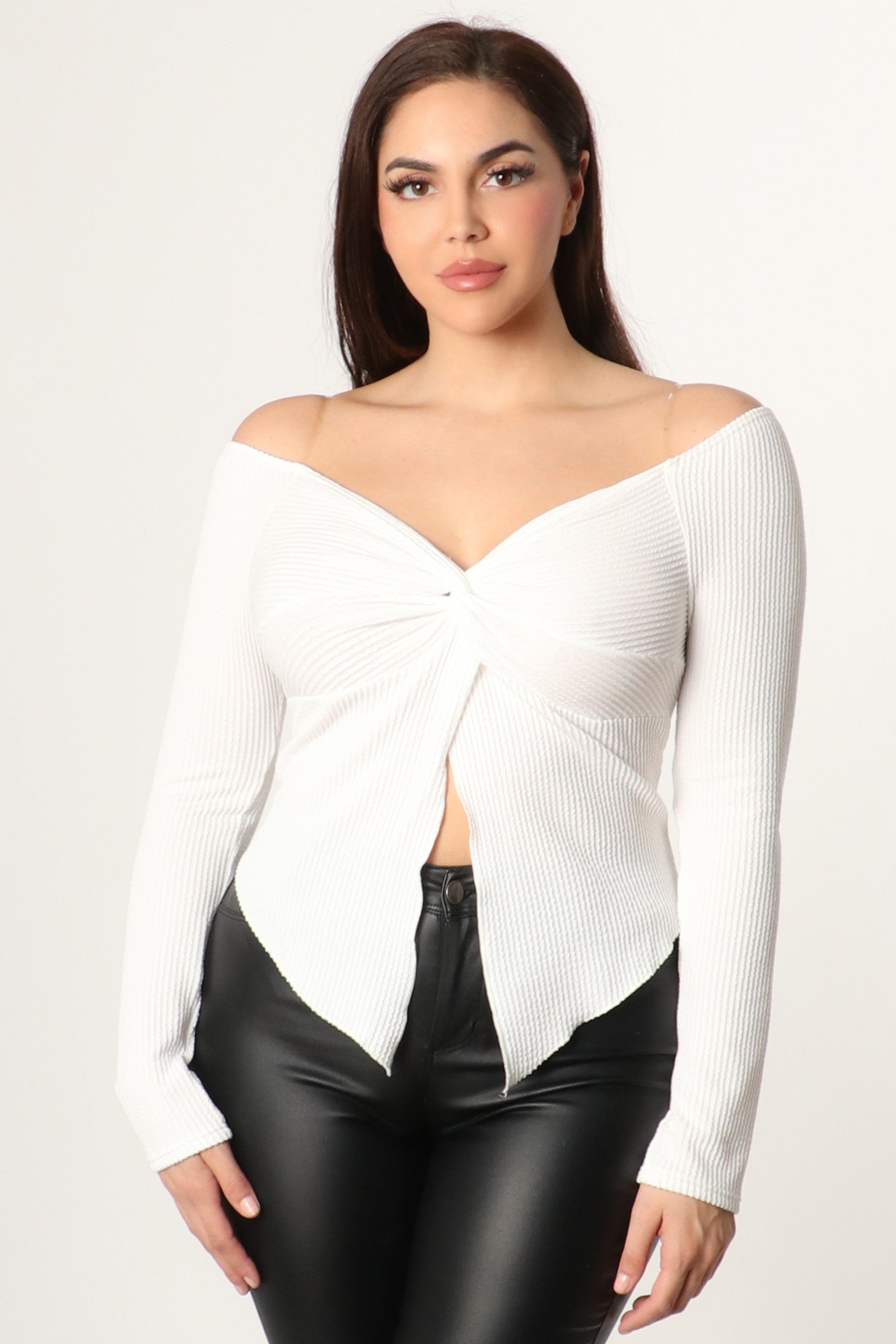 Amelia Off Shoulder Top-White