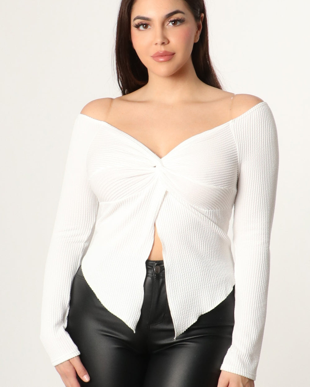 Amelia Off Shoulder Top-White