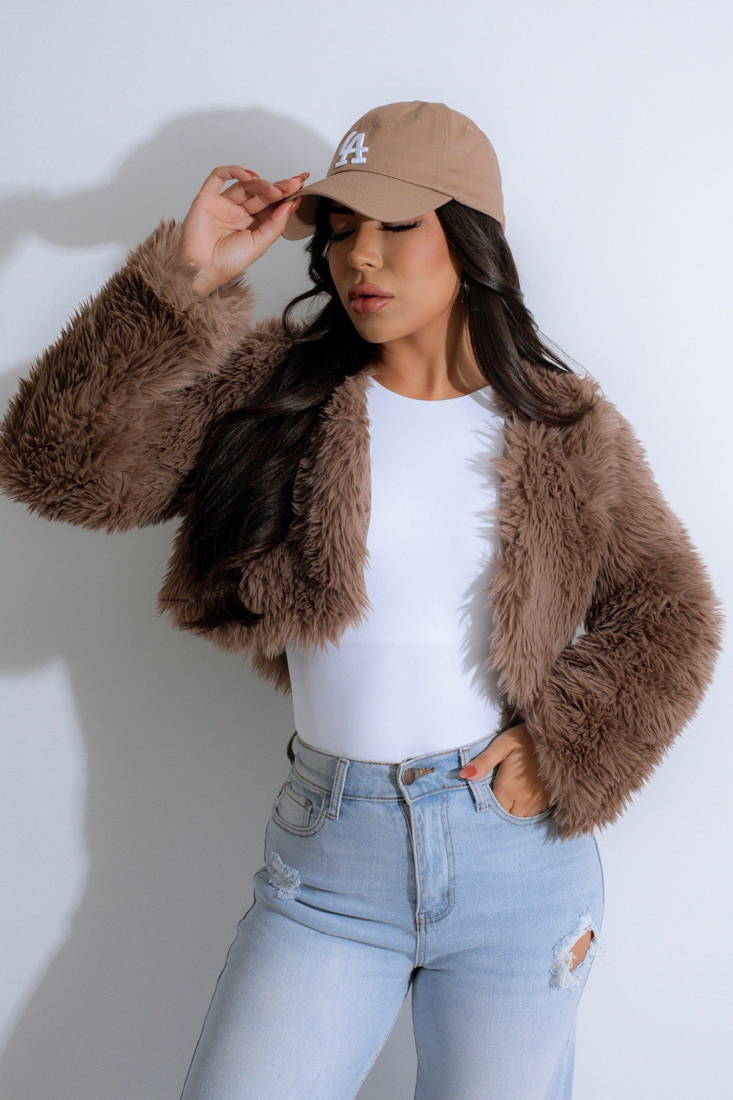 Venom Faux Fur Crop Coat