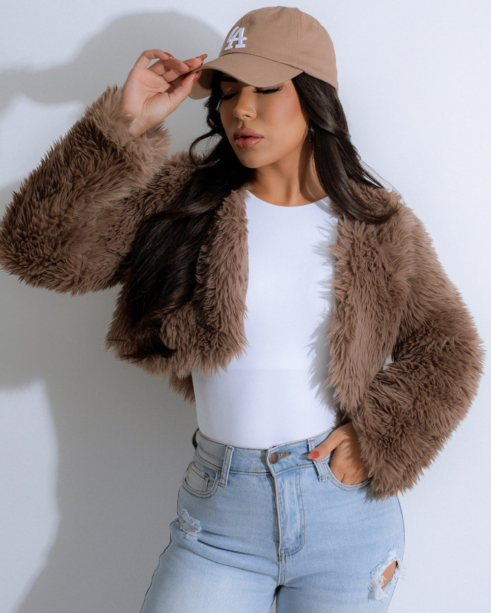 Venom Faux Fur Crop Coat
