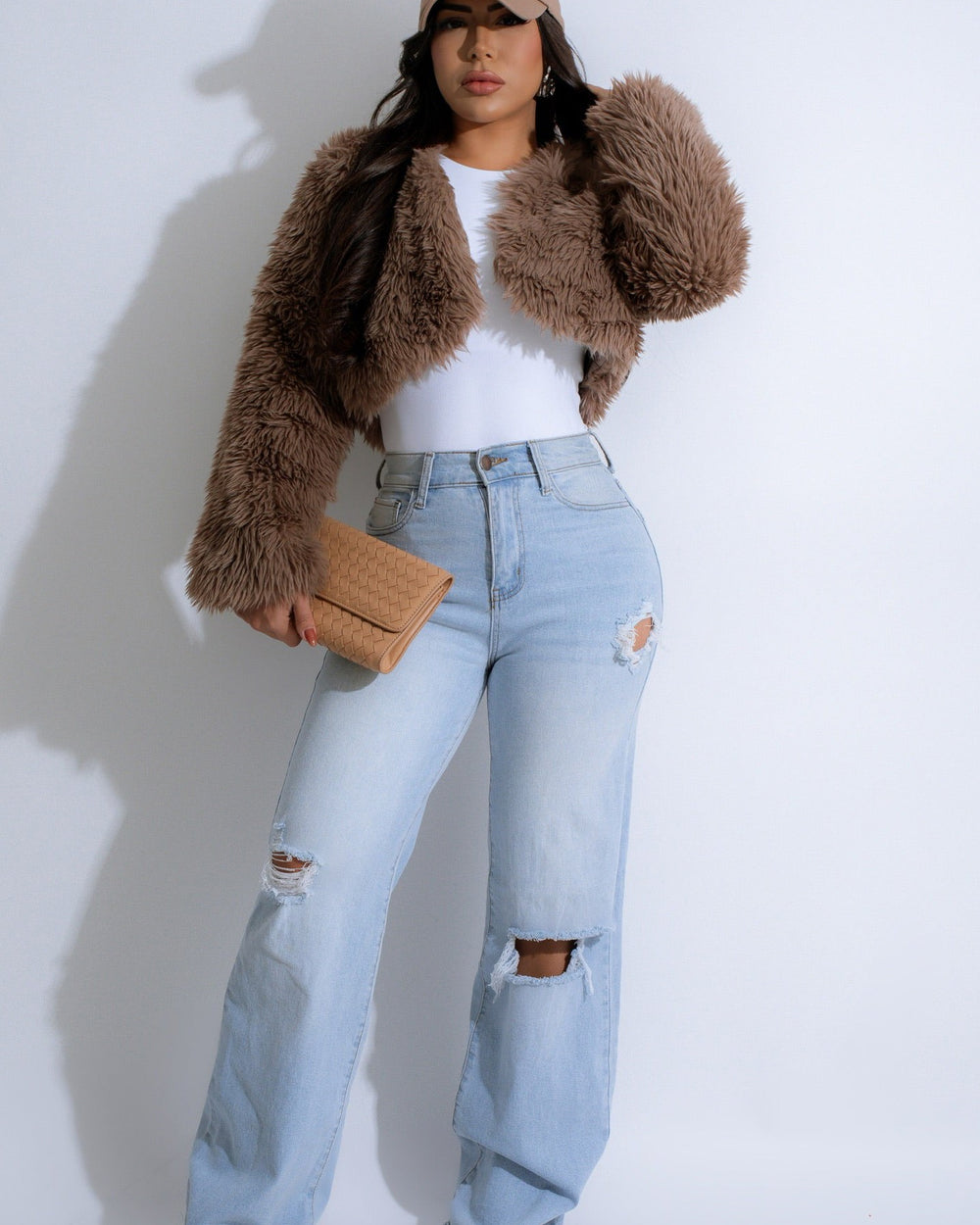 Venom Faux Fur Crop Coat