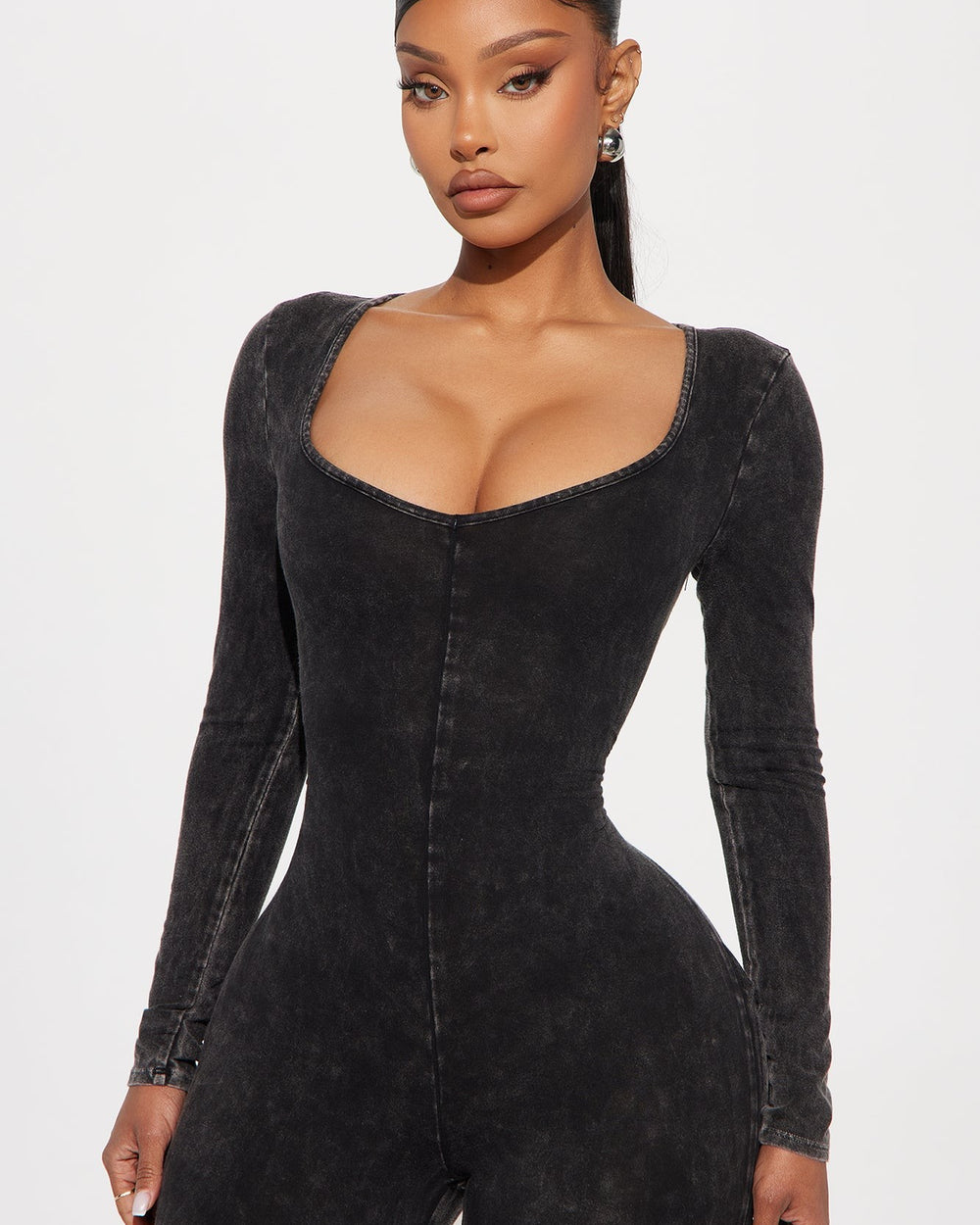 Amour Fringe Jumpsuit-Charcoal