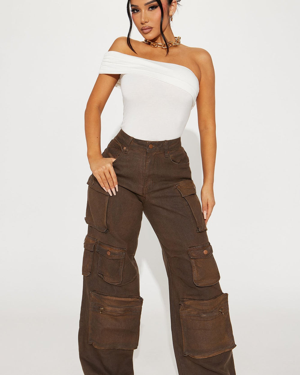 Mina Off Shoulder Top-White