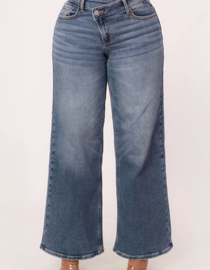 Sleek Statement Jeans-Dark Blue