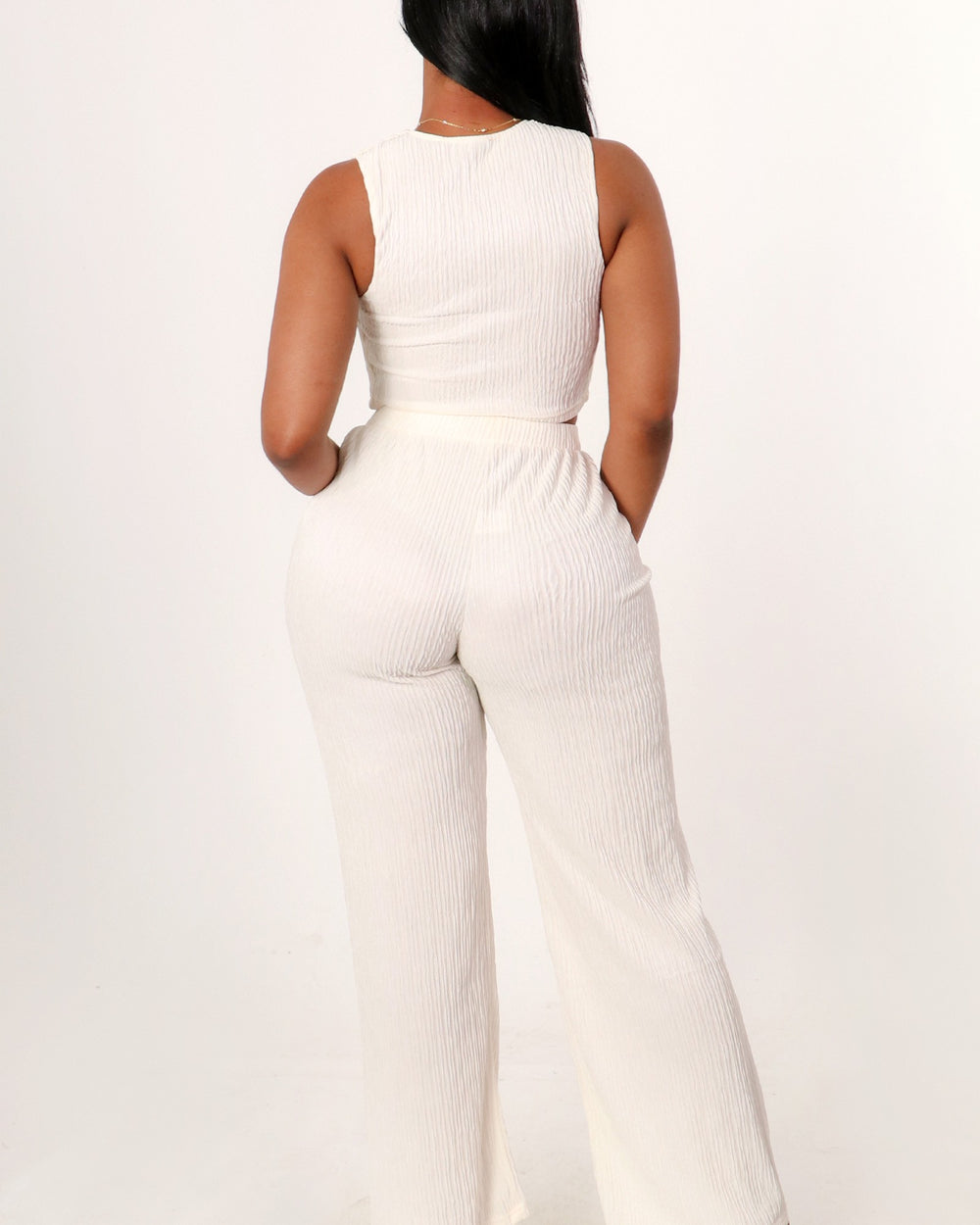 Resort View Pants Set-White