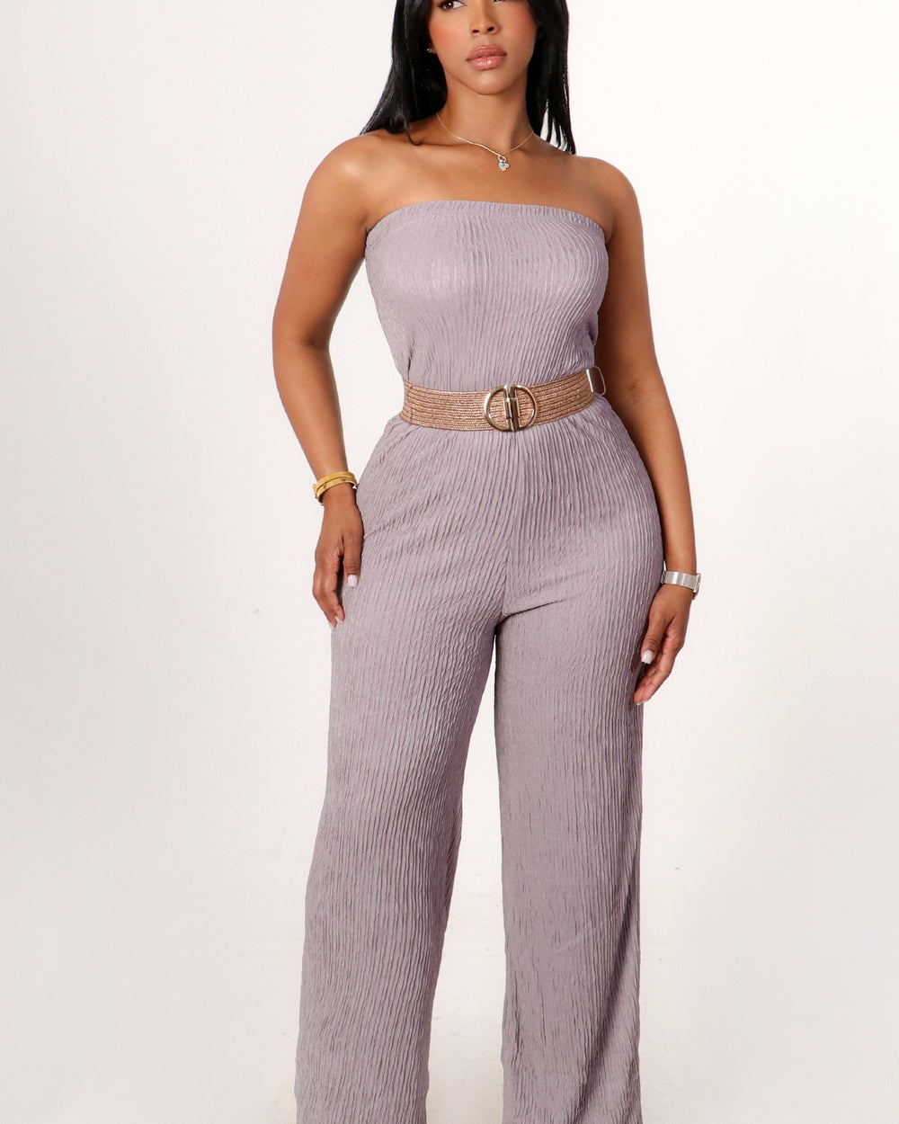 Day In Cabo Jumpsuit-Grey