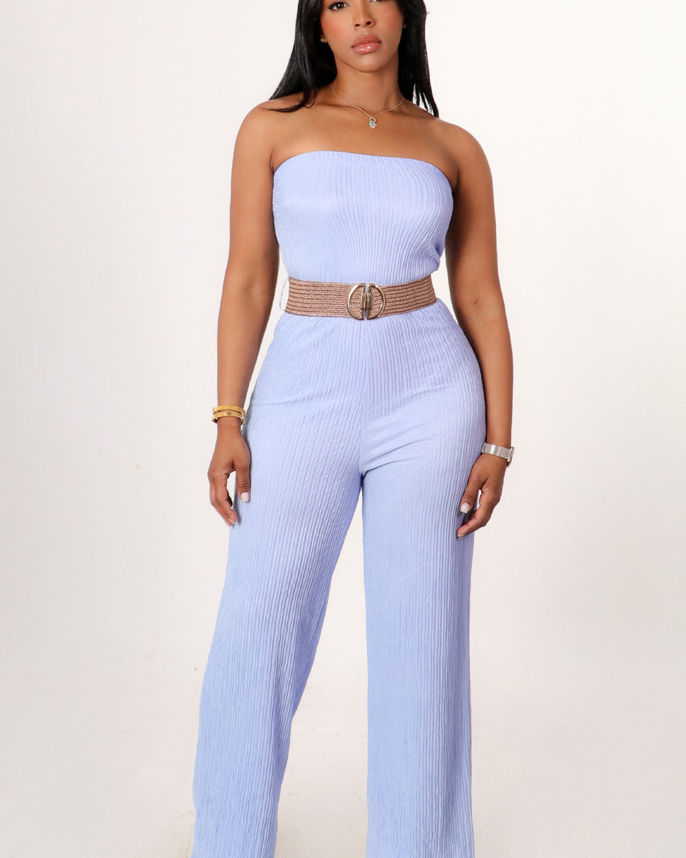 Day In Cabo Jumpsuit-Sky Blue