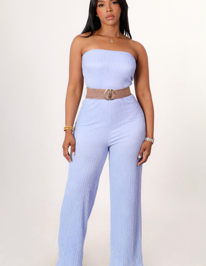 Day In Cabo Jumpsuit-Sky Blue