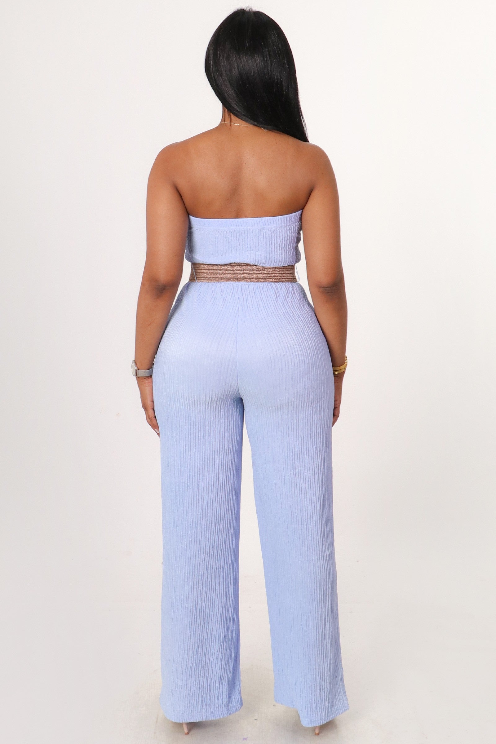 Day In Cabo Jumpsuit-Sky Blue