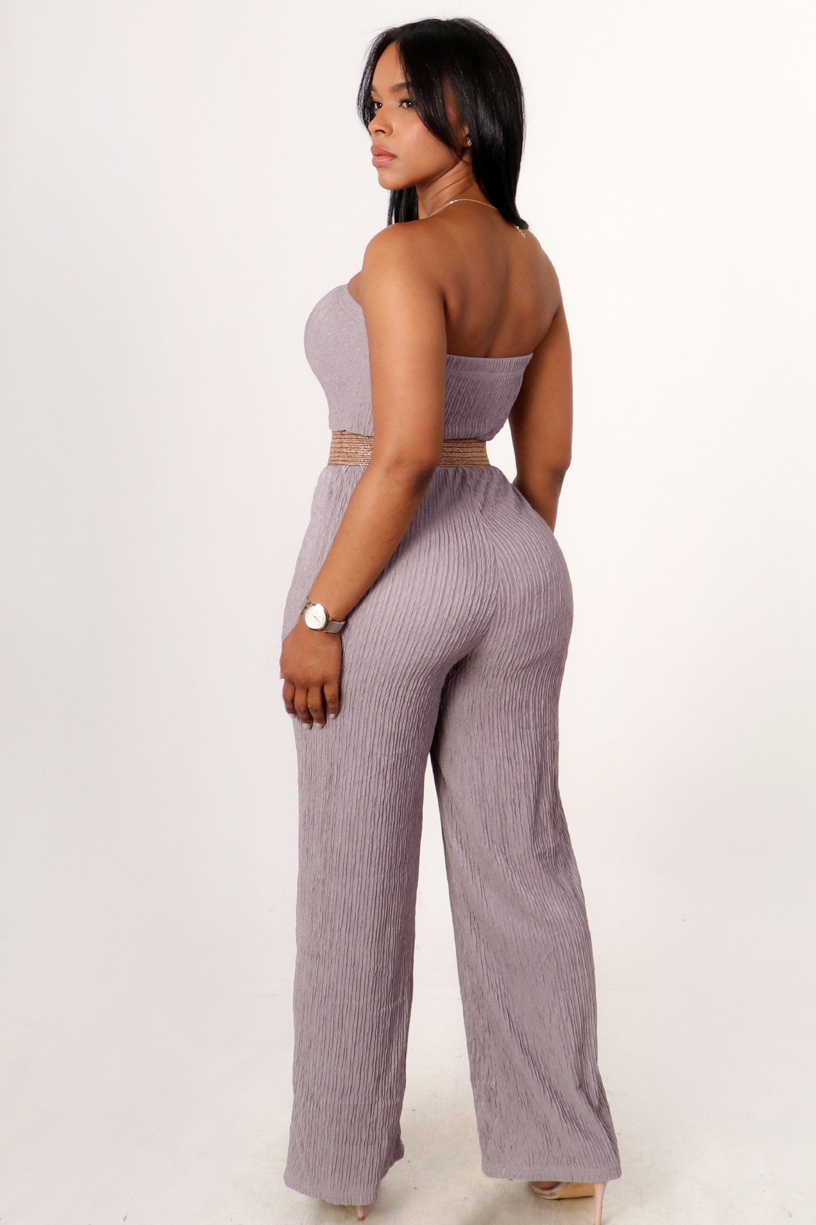 Day In Cabo Jumpsuit-Grey