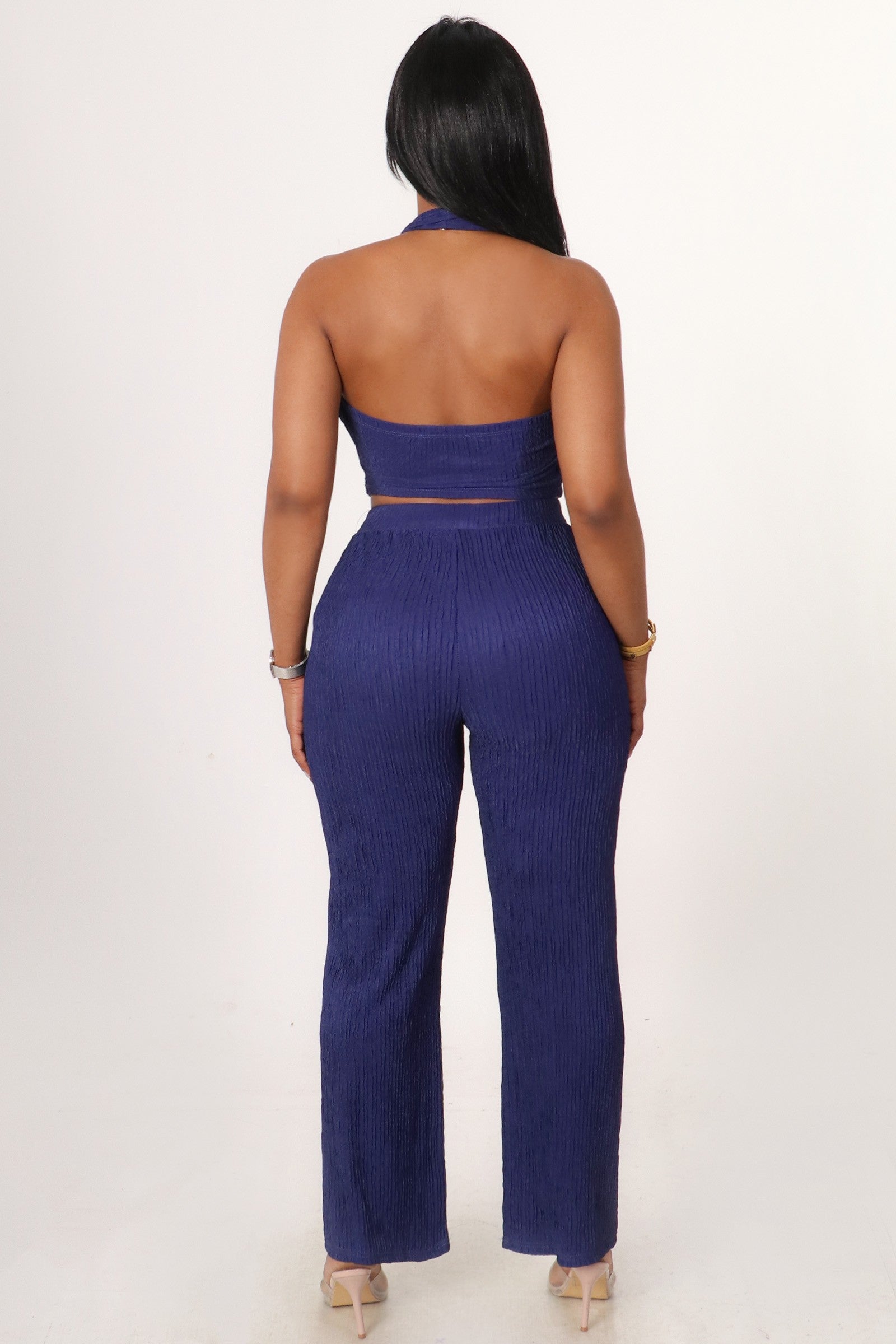 Paradise Pants Set-Navy