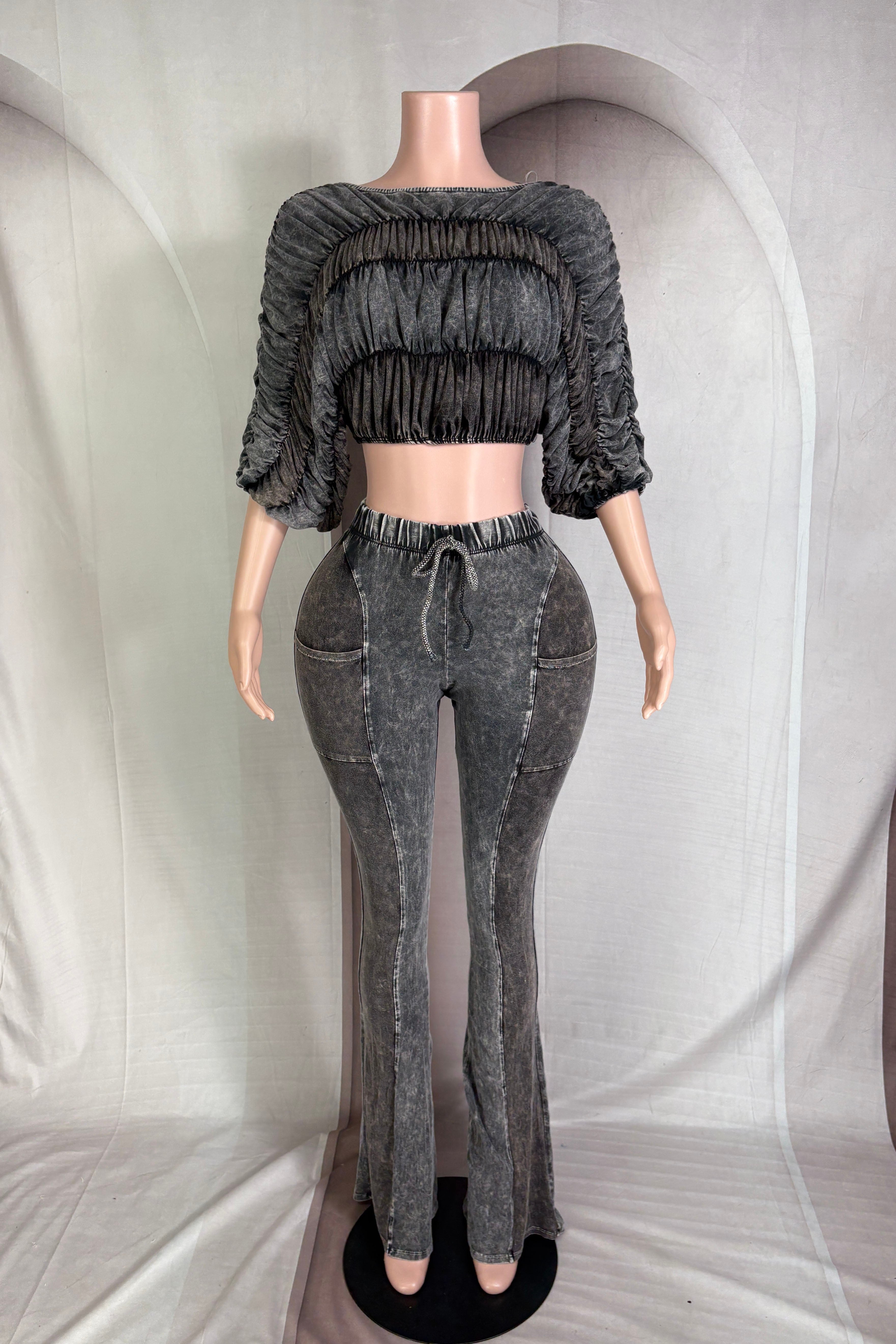 Crush Hour Pants Set-Black