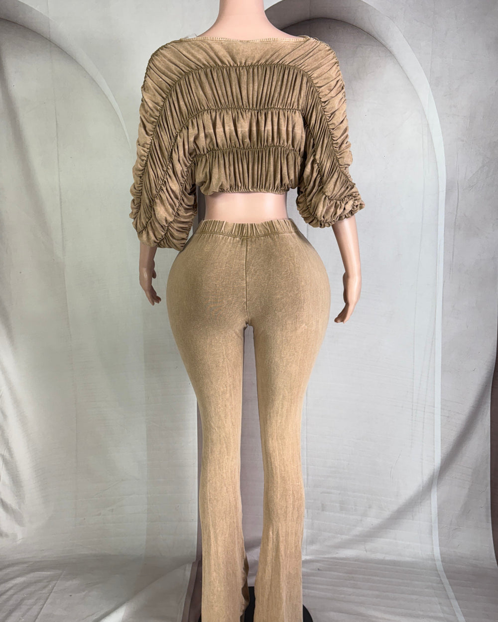 Crush Hour Pants Set-Tan