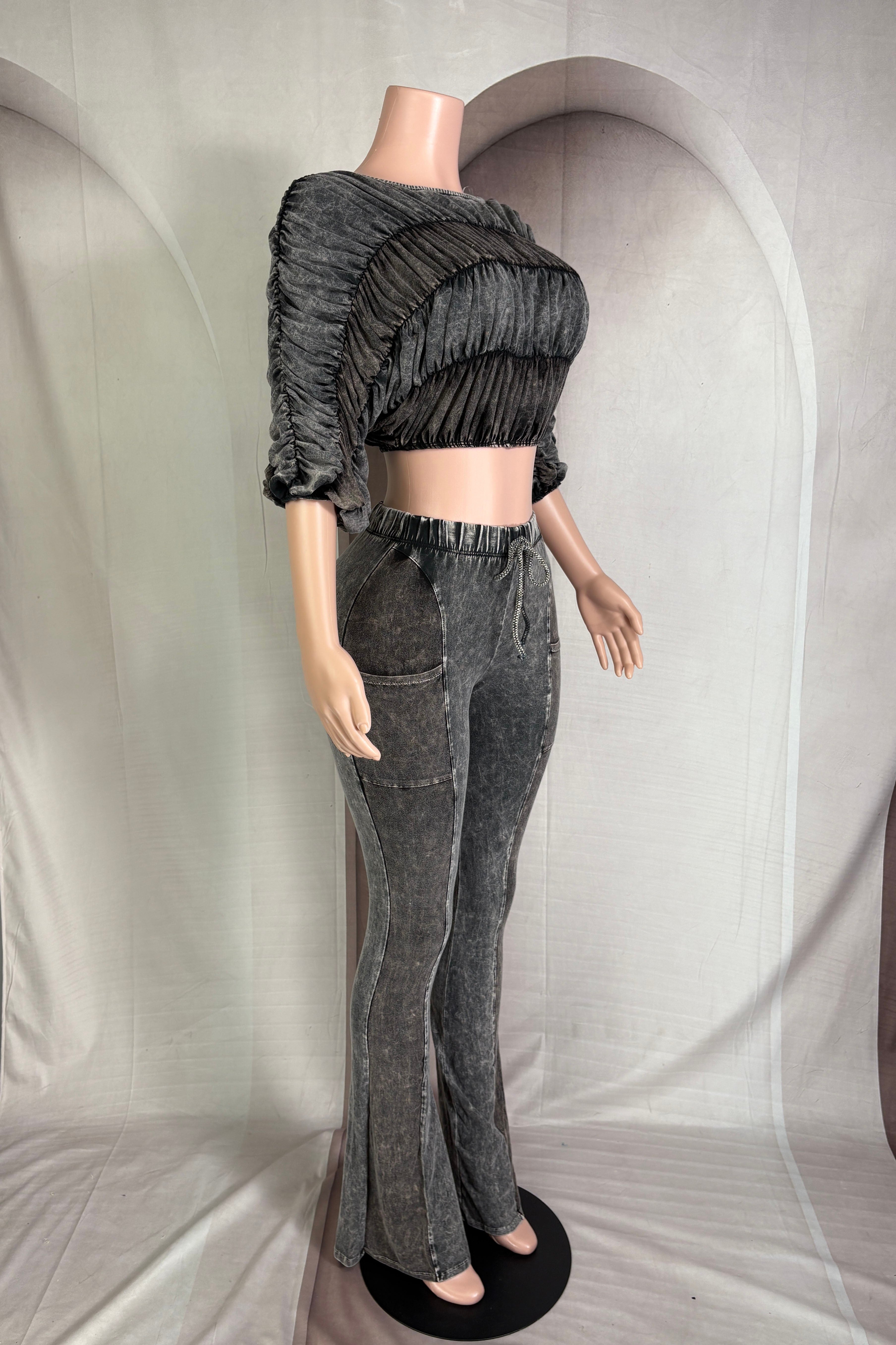 Crush Hour Pants Set-Black
