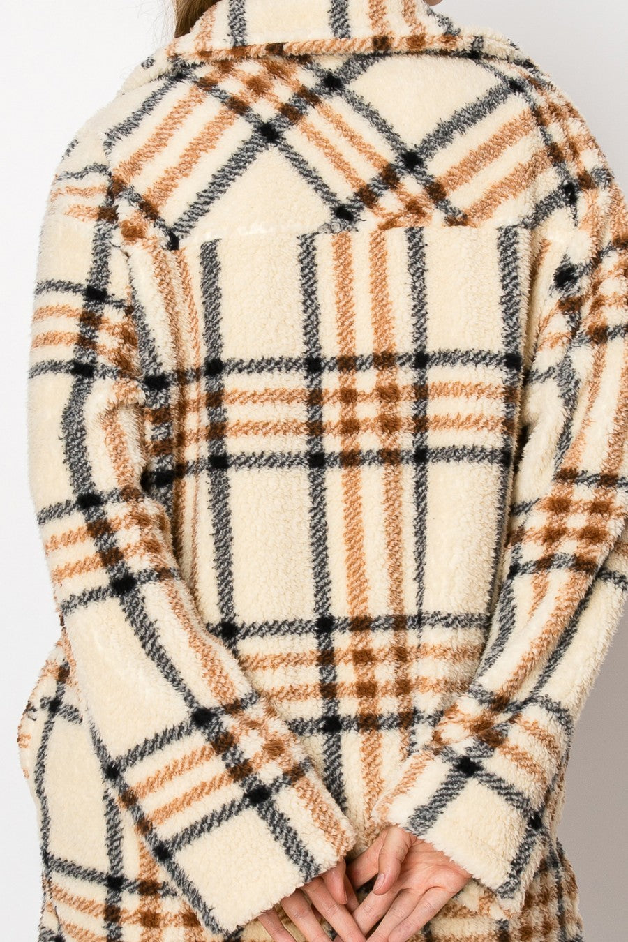 Plaid Babe Flannel-Caramel/Ivory