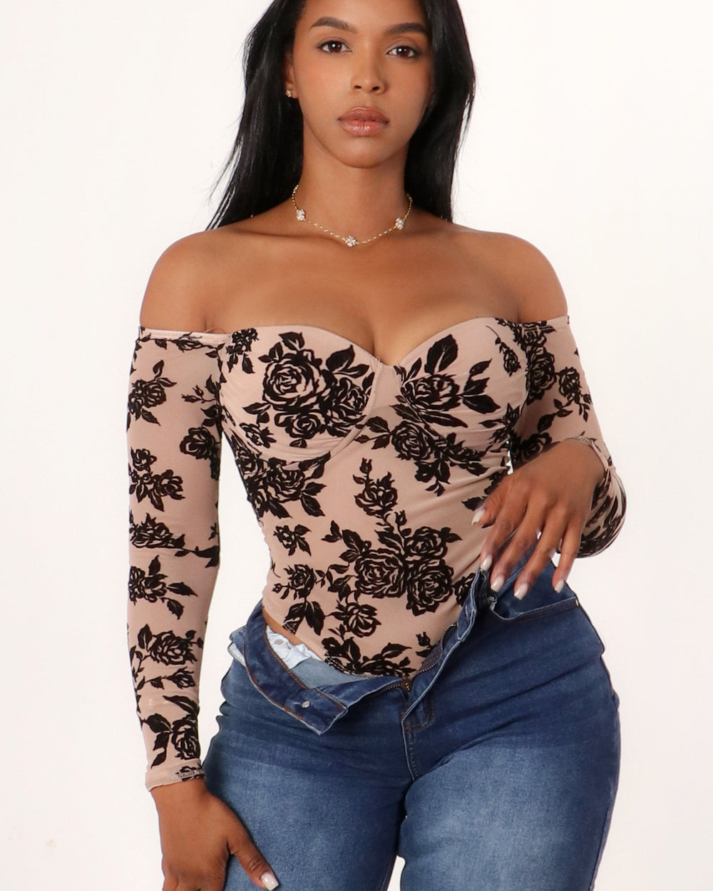 Seductive Mode Bodysuit-Nude